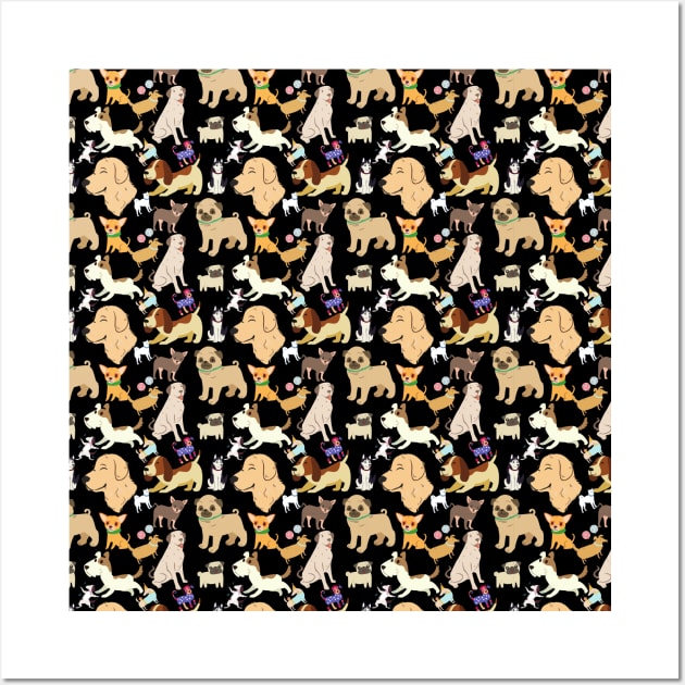 Dog Pattern Wall Art by SomebodyArts